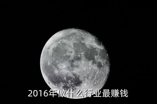 2016年什么行業(yè)賺錢，2016年做什么行業(yè)最賺錢