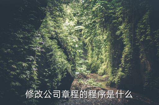 修改公司章程的程序是什么