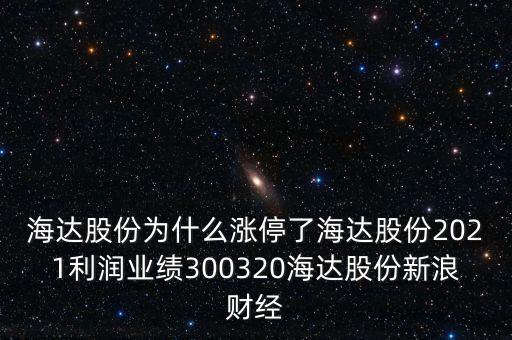 海達股份為什么漲停了海達股份2021利潤業(yè)績300320海達股份新浪財經(jīng)