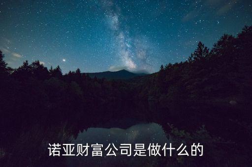 諾亞財富公司是做什么的