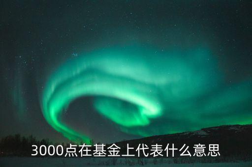 3000點在基金上代表什么意思