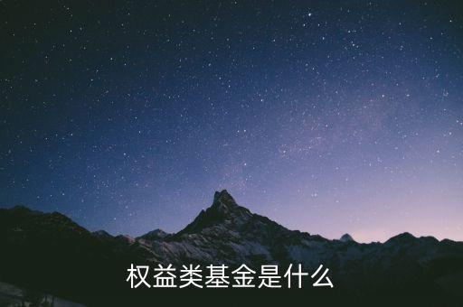 權(quán)益類基金是什么