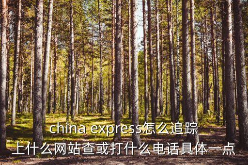 china express怎么追蹤上什么網(wǎng)站查或打什么電話具體一點