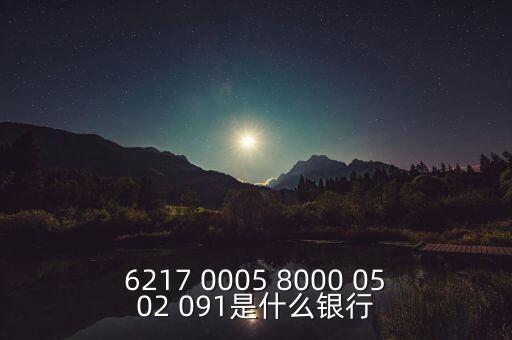 6217 0005 8000 0502 091是什么銀行