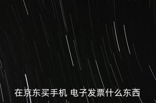 在京東買(mǎi)手機(jī) 電子發(fā)票什么東西