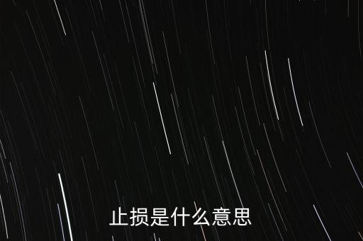 止損是什么意思