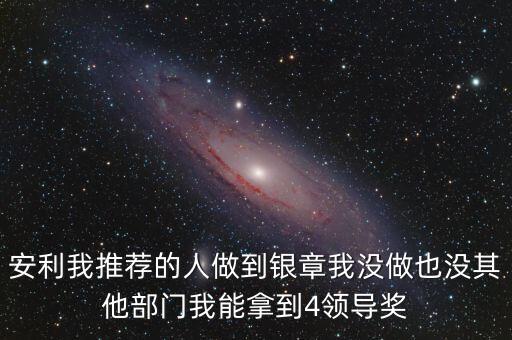 安利我推薦的人做到銀章我沒做也沒其他部門我能拿到4領導獎