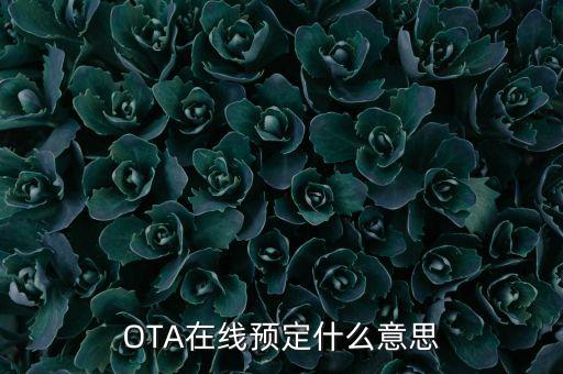 OTA在線預(yù)定什么意思