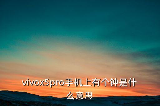 vivox5pro手機上有個鐘是什么意思