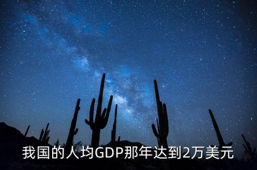 我國的人均GDP那年達(dá)到2萬美元