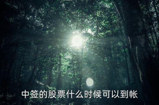 中簽新股什么時(shí)候到賬，中簽的股票什么時(shí)候可以到帳