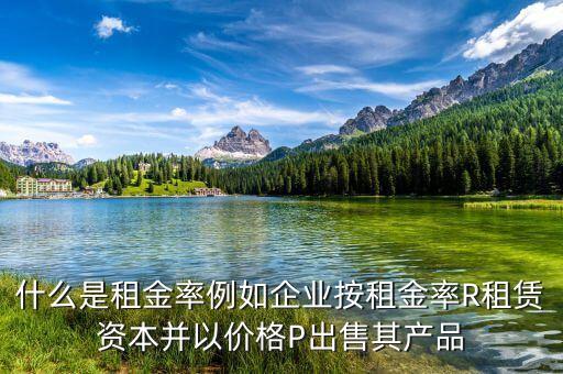 什么是租金率例如企業(yè)按租金率R租賃資本并以價格P出售其產(chǎn)品