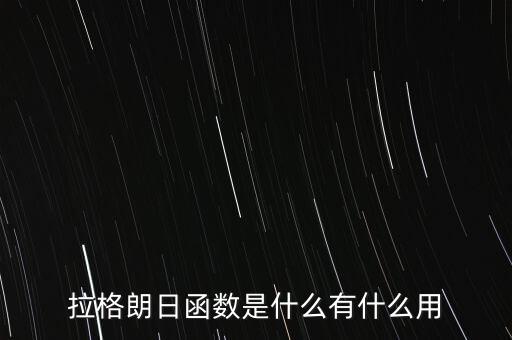 拉格朗日函數(shù)是什么有什么用