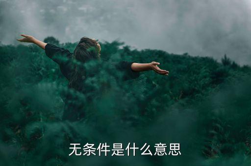 無(wú)條件是什么意思