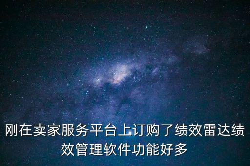 剛在賣家服務(wù)平臺(tái)上訂購了績(jī)效雷達(dá)績(jī)效管理軟件功能好多