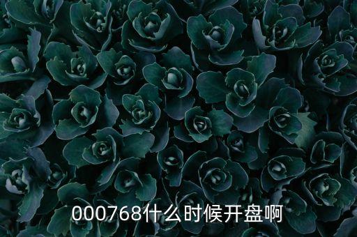 華電重工什么時(shí)候開盤，000768什么時(shí)候開盤啊