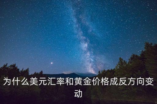 為什么美元匯率和黃金價(jià)格成反方向變動(dòng)