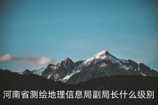 河南省測(cè)繪地理信息局副局長(zhǎng)什么級(jí)別