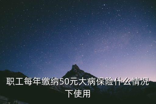 職工每年繳納50元大病保險什么情況下使用