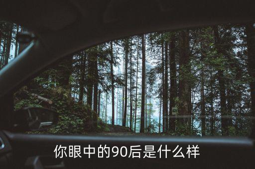 你眼中的90后是什么樣