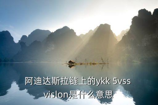 阿迪達(dá)斯拉鏈上的ykk 5vss vislon是什么意思