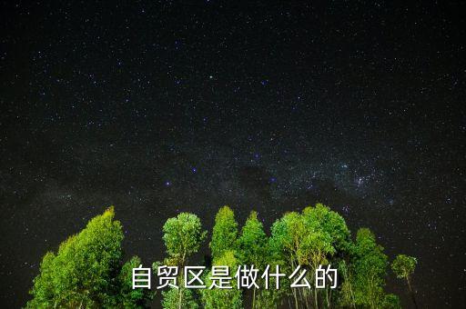 自貿(mào)區(qū)是做什么的