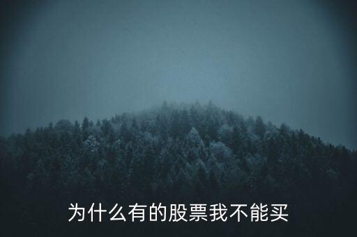 為什么有的股票我不能買