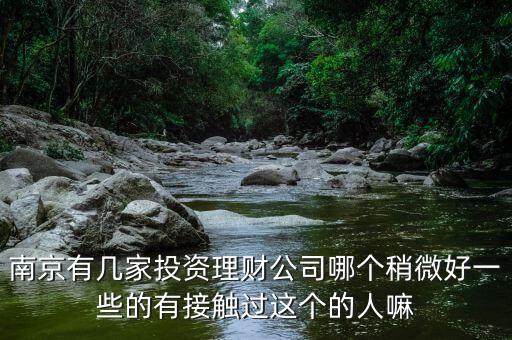 南京倍增資本公司是什么公司，南京有幾家投資理財(cái)公司哪個(gè)稍微好一些的有接觸過(guò)這個(gè)的人嘛