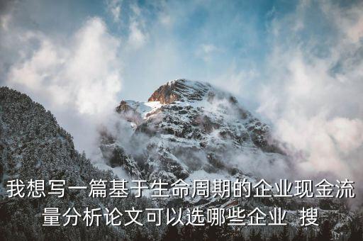 我想寫一篇基于生命周期的企業(yè)現(xiàn)金流量分析論文可以選哪些企業(yè)  搜