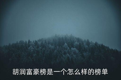 能上胡潤百強說明什么，胡潤富豪榜是一個怎么樣的榜單