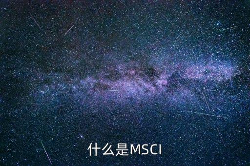 什么是MSCI