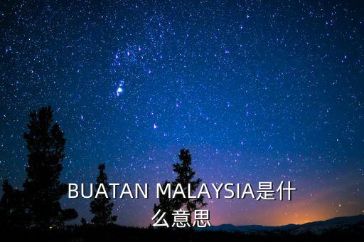 BUATAN MALAYSIA是什么意思