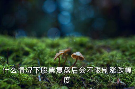 什么情況下股票復(fù)盤后會不限制漲跌幅度