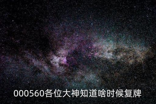 興發(fā)集團什么時候復牌，000560各位大神知道啥時候復牌