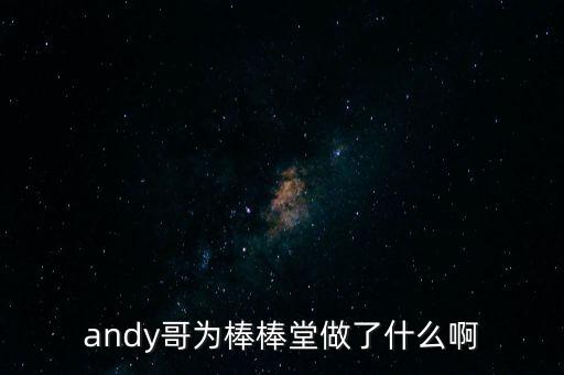 andy哥為棒棒堂做了什么啊