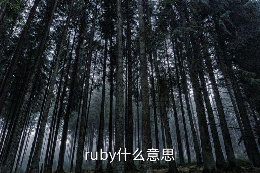 ruby什么意思