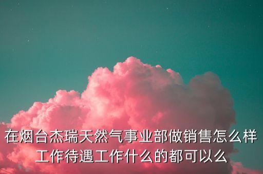 在煙臺杰瑞天然氣事業(yè)部做銷售怎么樣工作待遇工作什么的都可以么