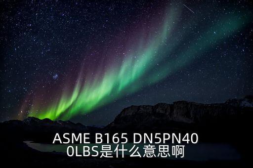 ASME B165 DN5PN400LBS是什么意思啊