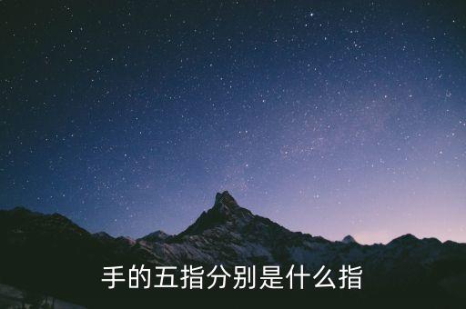 手的五指分別是什么指