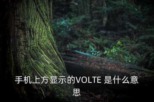 手機(jī)volte是什么意思，手機(jī)上方顯示的VOLTE 是什么意思