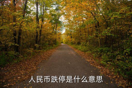 人民幣跌停是什么意思