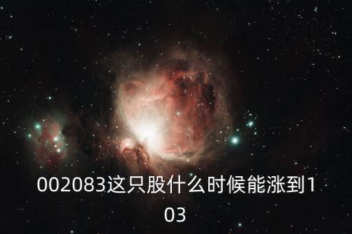 002083這只股什么時候能漲到103