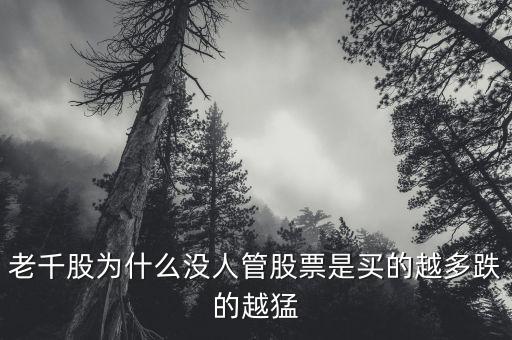 老千股為什么沒(méi)人管股票是買(mǎi)的越多跌的越猛