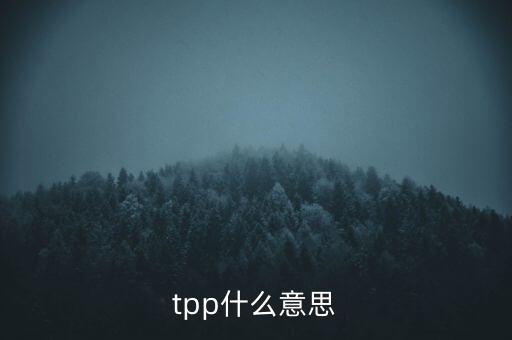 tpp什么意思