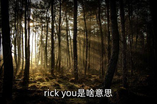 rick you是啥意思