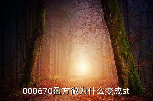 st盈方什么情況，000670盈方微為什么變成st