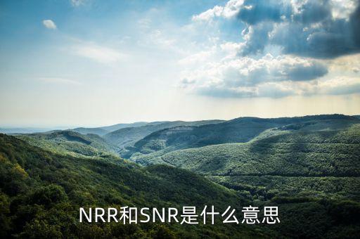 NRR和SNR是什么意思