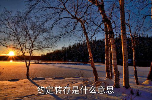 銀行卡約定轉(zhuǎn)存是什么意思，定期約定轉(zhuǎn)存是什么意思