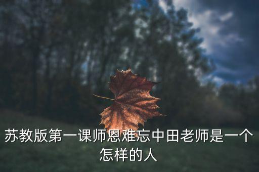 蘇教版第一課師恩難忘中田老師是一個怎樣的人