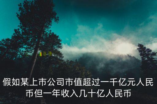 假如某上市公司市值超過(guò)一千億元人民幣但一年收入幾十億人民幣